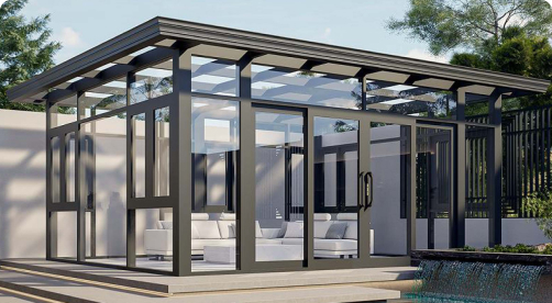 What are the four basic elements of a qualified sunroom?